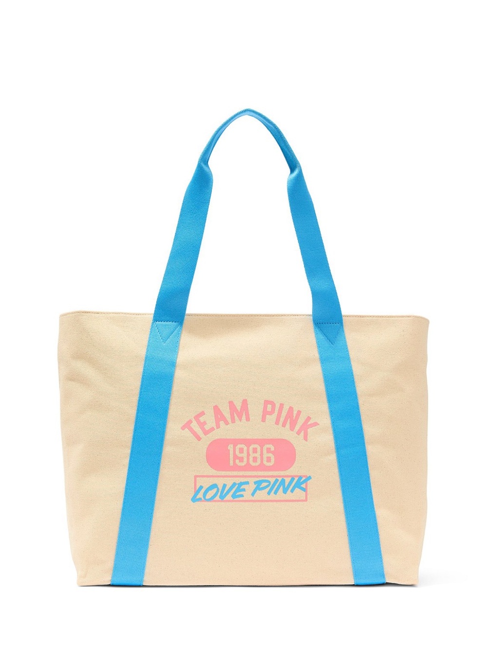 Victoria secret live pink canvas tote bag